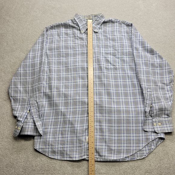 Peter Millar Men's Multicolor Plaid Long Sleeve Button Up Dress Shirt Size XL - Picture 3 of 7